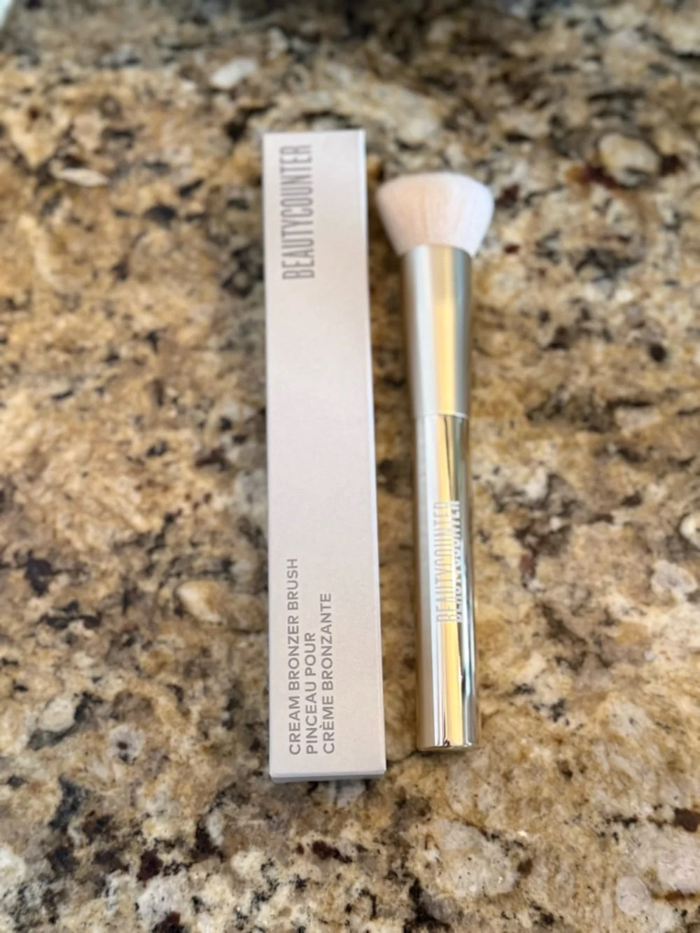 beautycounter Cream Bronzer Brush -Luxe Metallic Handle NIB